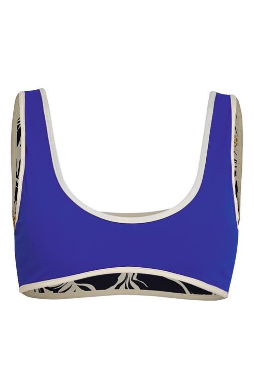 Maaji Cobalt Blue Jilly Reversible Bikini Top In Blue