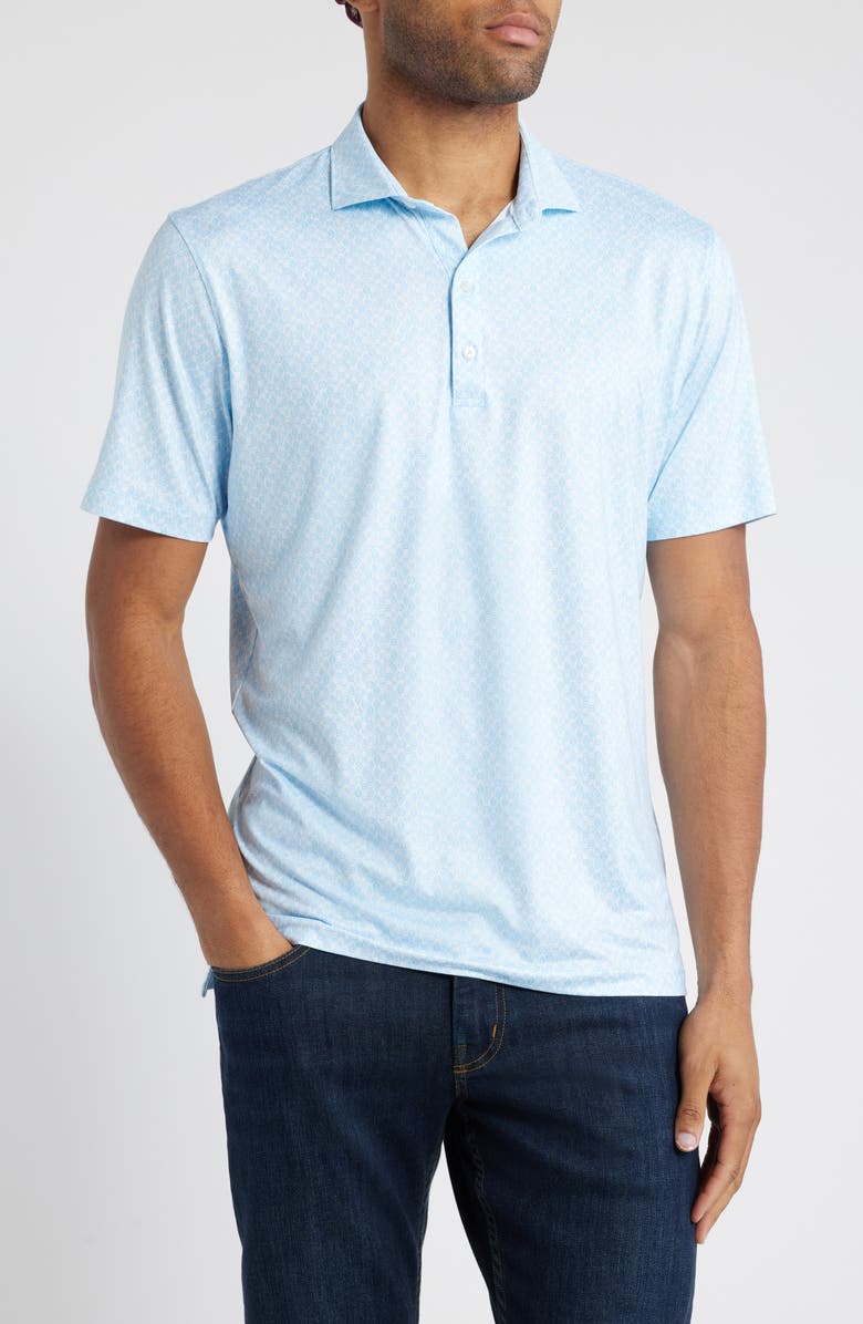 johnnie-O It's about Time Watch Print PREP-FORMANCE Golf Polo, Main, color, 