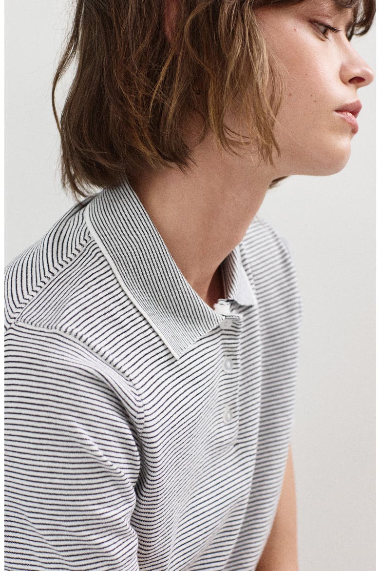 Stripe Polo Sweater, Alternate, color, NAVY