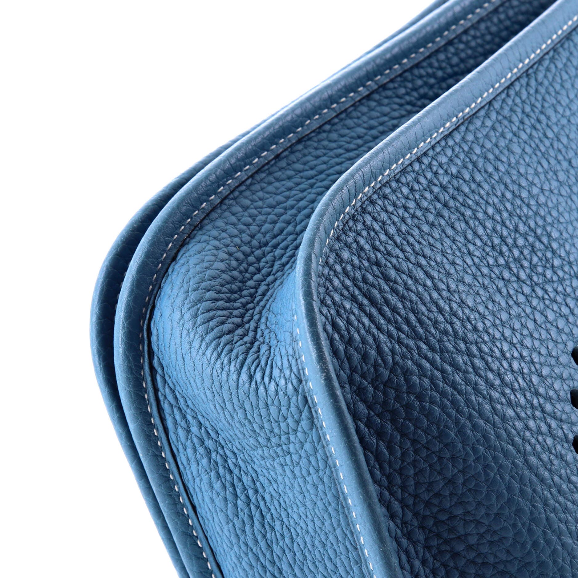 Pre-Owned Hermes Evelyne Bag Gen II Clemence PM, Alternate, color, Bleu Jean