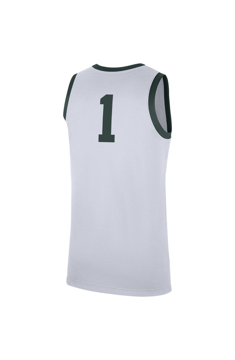 Nike Men's Nike #1 White Michigan State Spartans Replica Jersey, Alternate, color, White