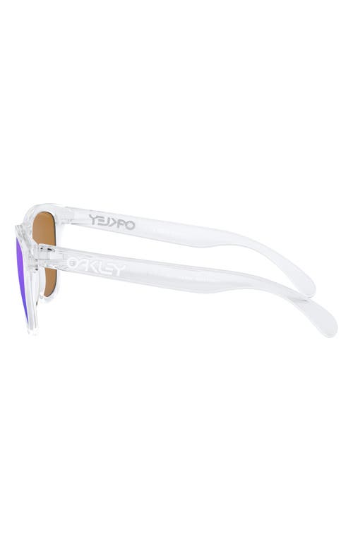 Shop Oakley 55mm Polarized Rectangular Sunglasses In Clear