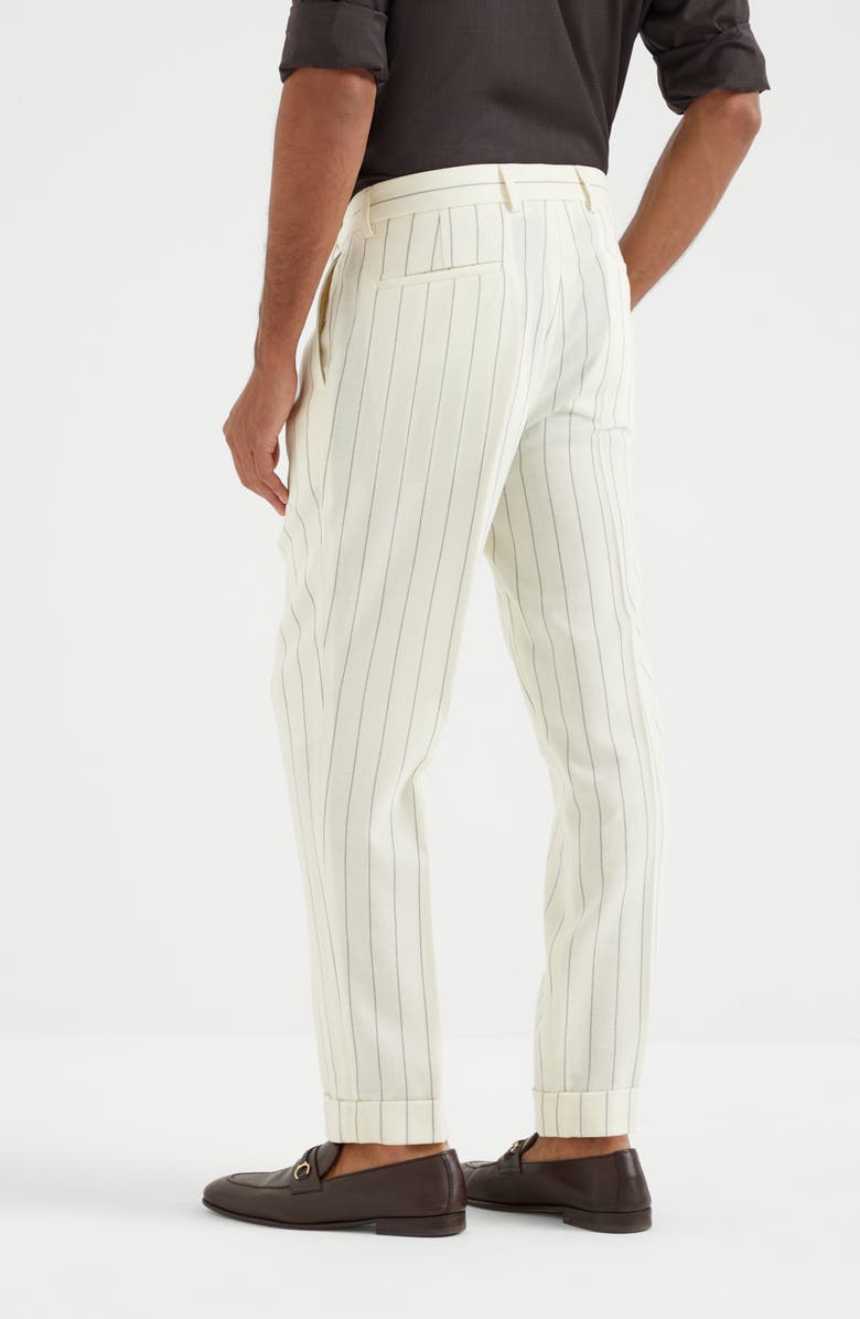 Brunello Cucinelli Chalk stripe trousers, Alternate, color, 