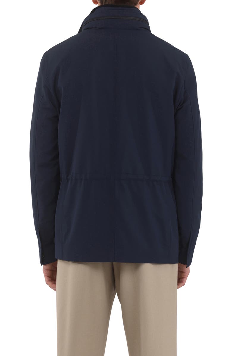 GORSKI Mens Storm System Lined Jacket W/ Det. Genuine Shearling Collar, Concealed Hood, Alternate, color, Navy/Black