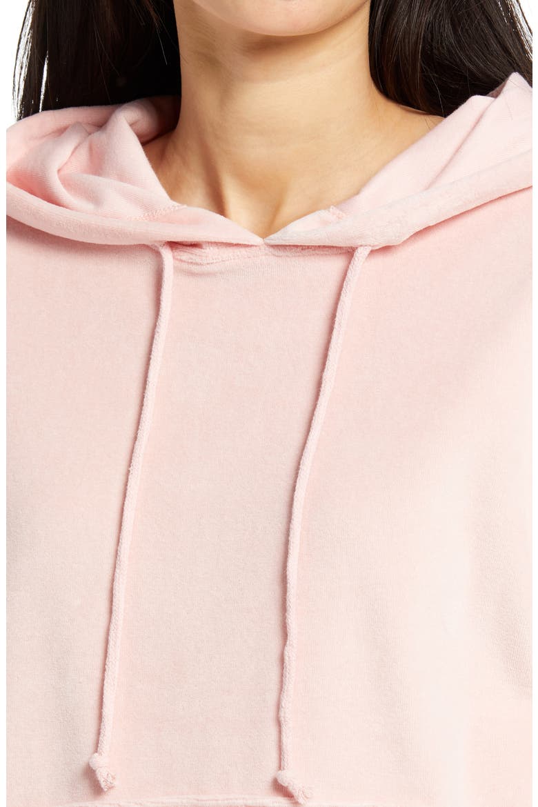Velour Treatment Hoodie, Alternate, color, PINK PEACHSKIN