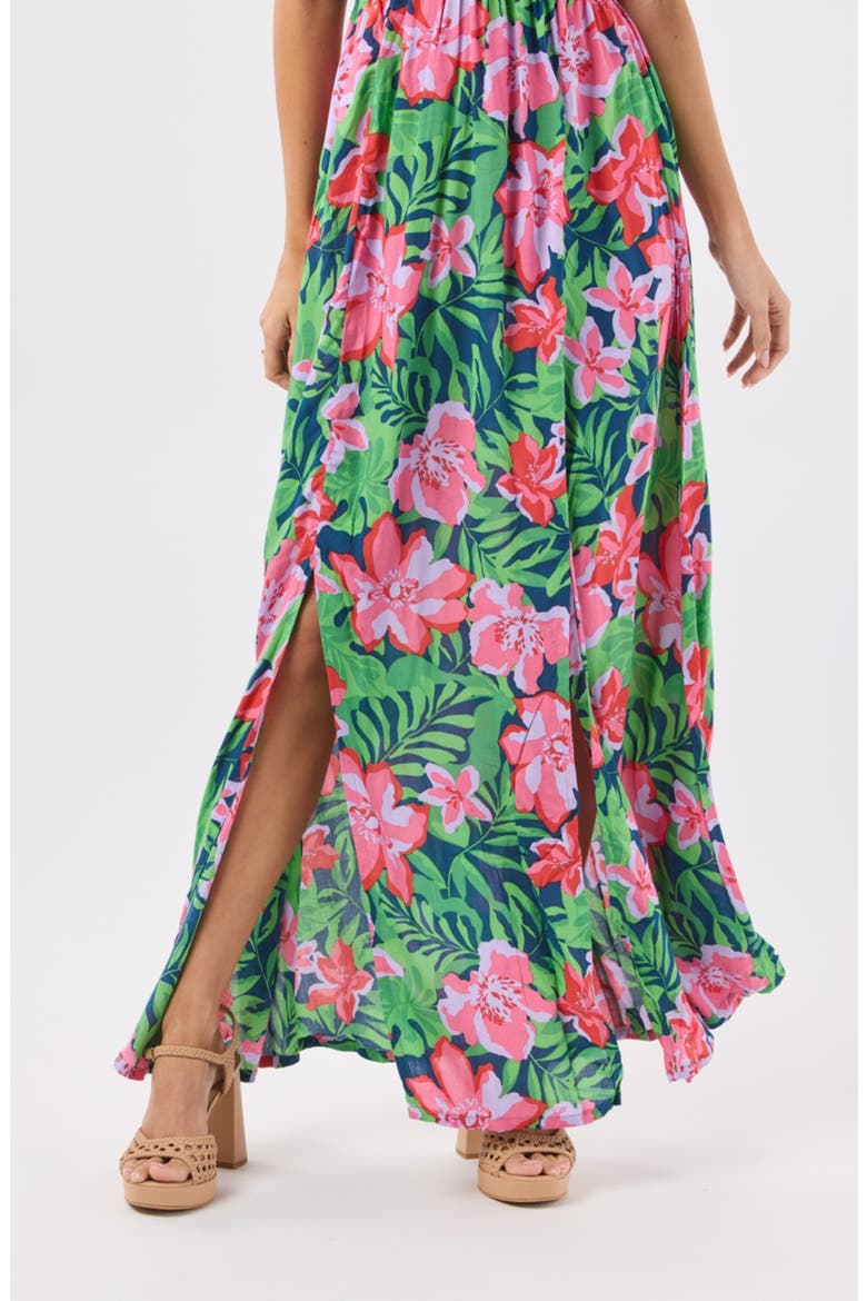 Emilia Strapless Maxi Dress, Alternate, color, HONDURAS NAVY