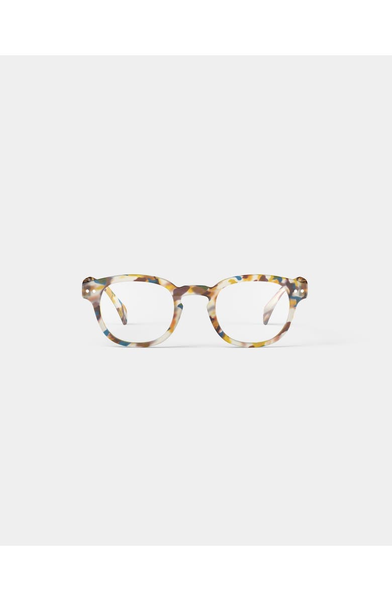 IZIPIZI #C 49mm Square Reading Glasses, Main, color, Blue Tortoise