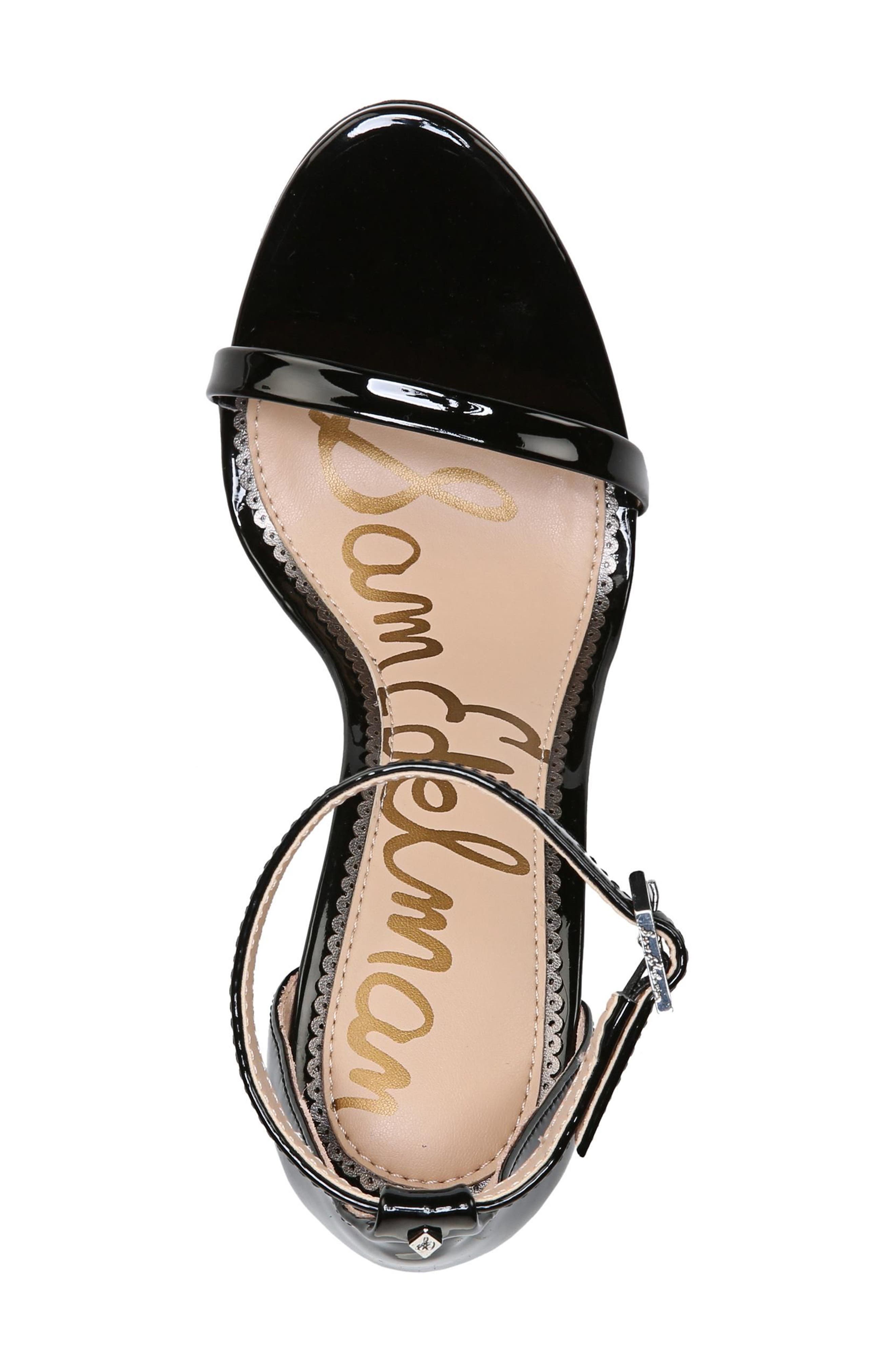 Ariella Ankle Strap Sandal, Alternate, color, BLACK PATENT LEATHER