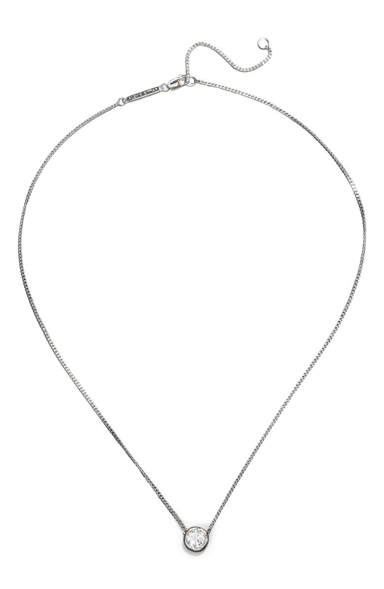 Alexis Bittar Asterales Solitaire Pendant Necklace, Alternate, color, Silver