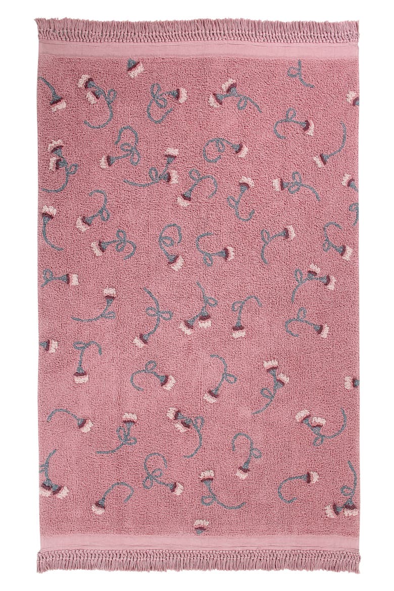 English Garden Washable Recycled Cotton Blend Rug, Main, color, ASH ROSE
