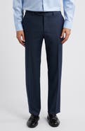 Canali Impeccabile Regular Fit Bird's Eye Super 130s Wool Dress Pants