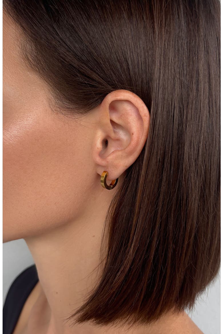 Set of 3 Hoop Earrings, Alternate, color, GOLD