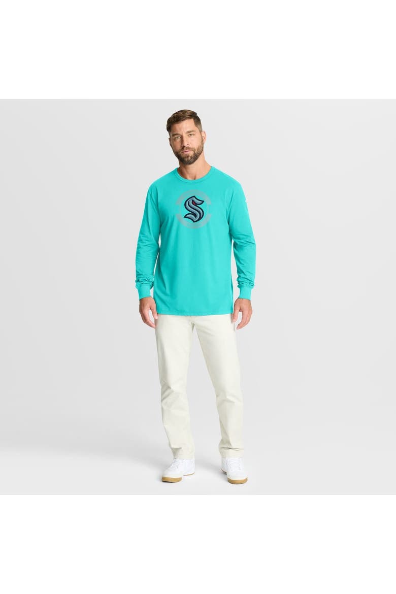 Men's Fanatics Light Blue Seattle Kraken Authentic Pro Property Of Practice Long Sleeve T-Shirt, Alternate, color, Light Blue