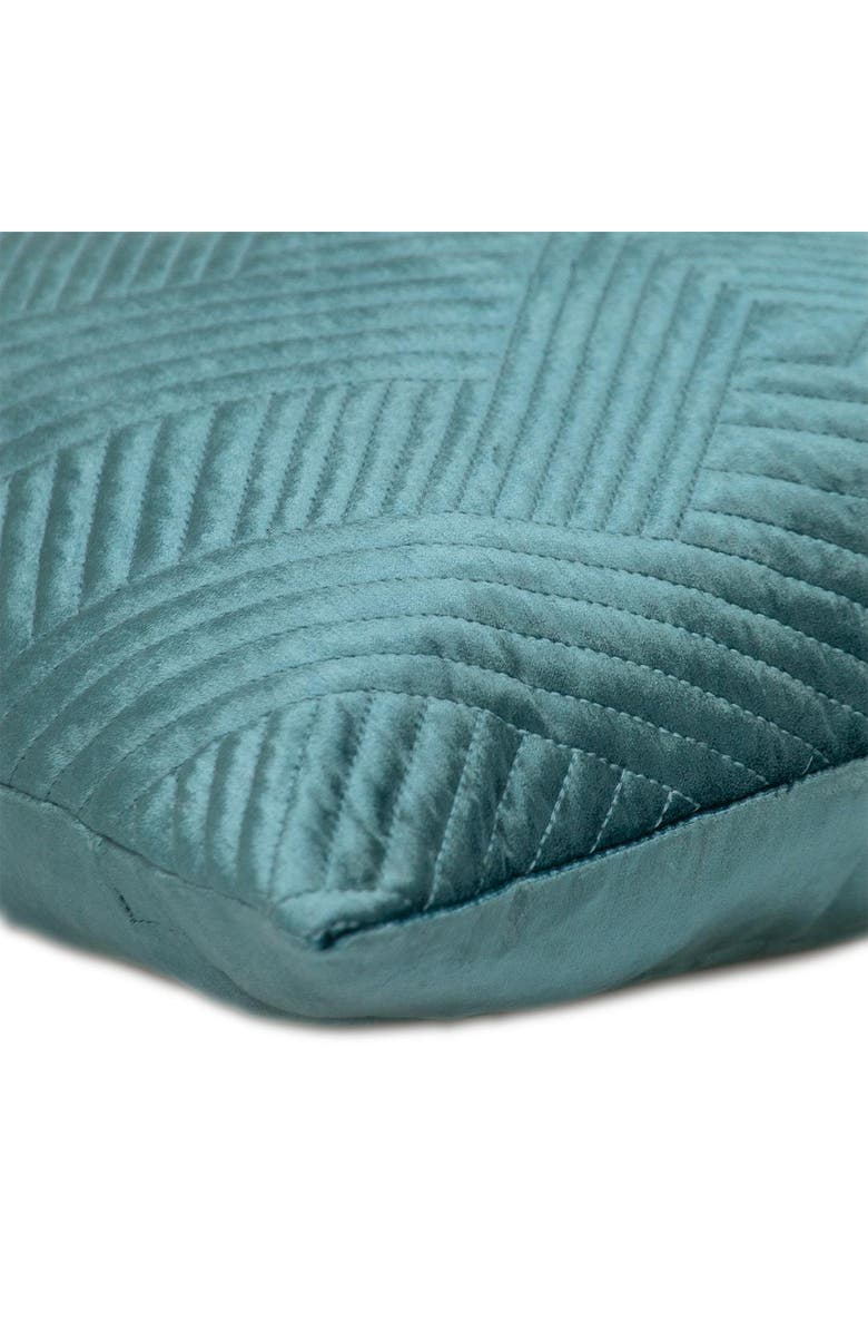 PARKLAND COLLECTION Gaia Topstitched Throw Pillow, Alternate, color, Teal