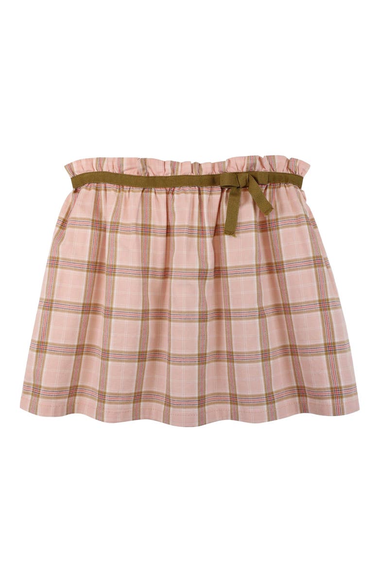 Hope & Henry Baby Girls' Gathered Skirt with Ribbon, Infant, Main, color, Fall Rose Plaid