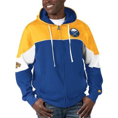 Men's Starter  Royal/Gold Buffalo Sabres Power Forward Full-Zip Hoodie