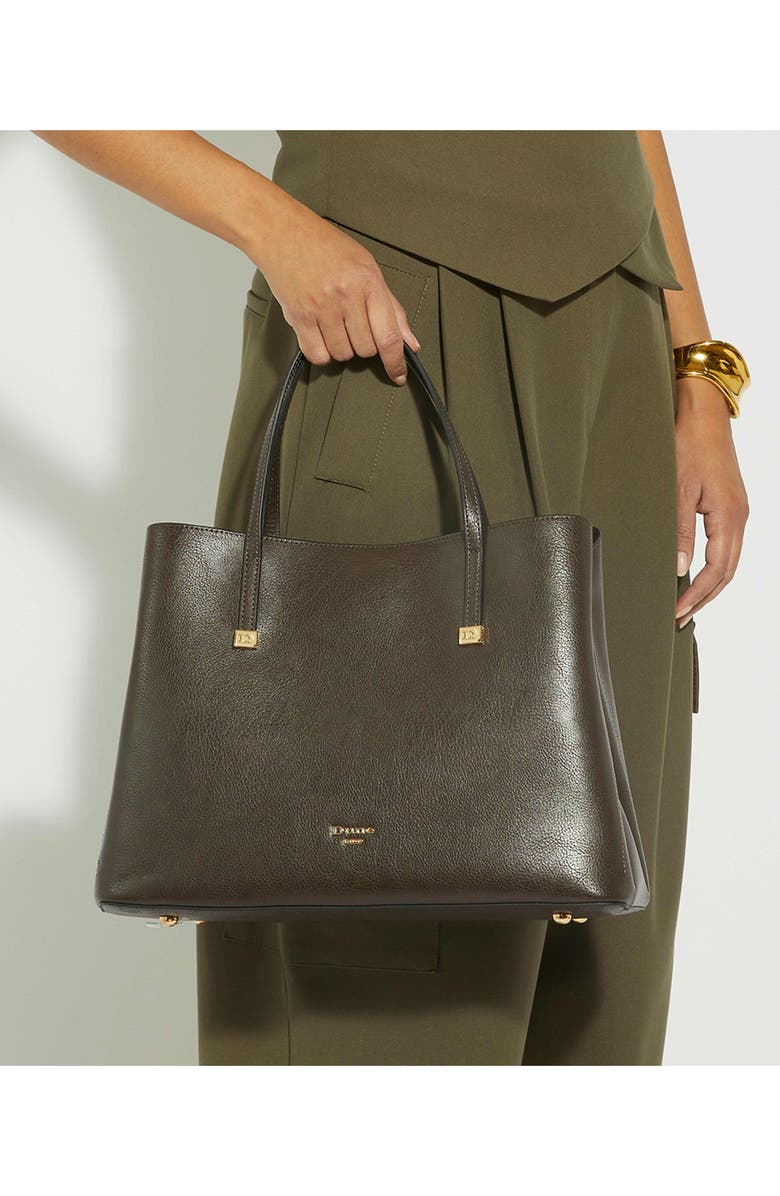 Dune London Dorieo Tote, Alternate, color, Dark Brown