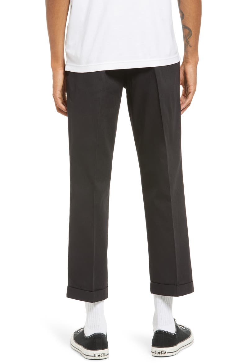 Men's R2R Regular Fit Cuffed Pants, Alternate, color, BLACK