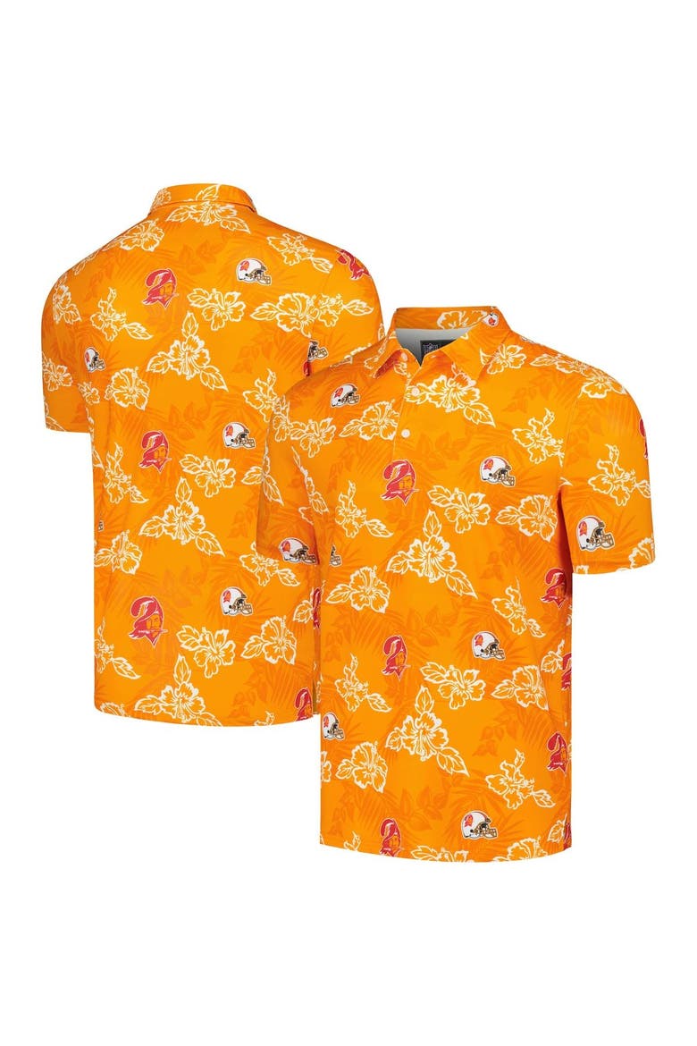 Men's Reyn Spooner Orange Tampa Bay Buccaneers Throwback Pua Performance Polo, Main, color, Orange