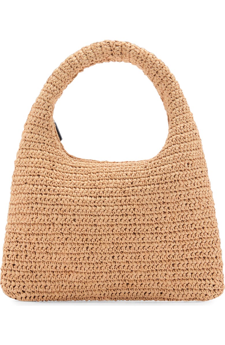 MANGO Straw Shoulder Bag, Main, color,