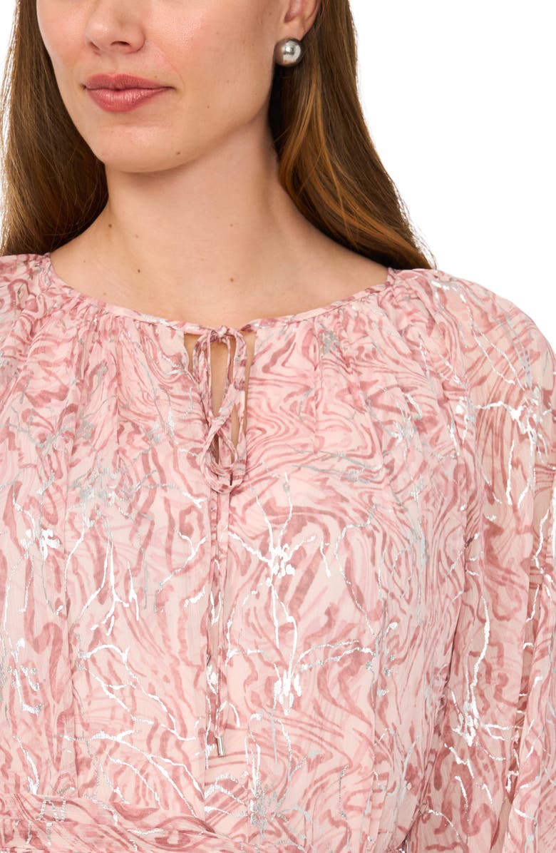 Parker Long Sleeve Tie Waist Dress, Alternate, color, Cameo Rose