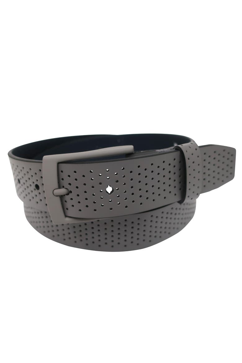 Comfort Stretch Perforated Leather Golf Belt, Alternate, color, Grey
