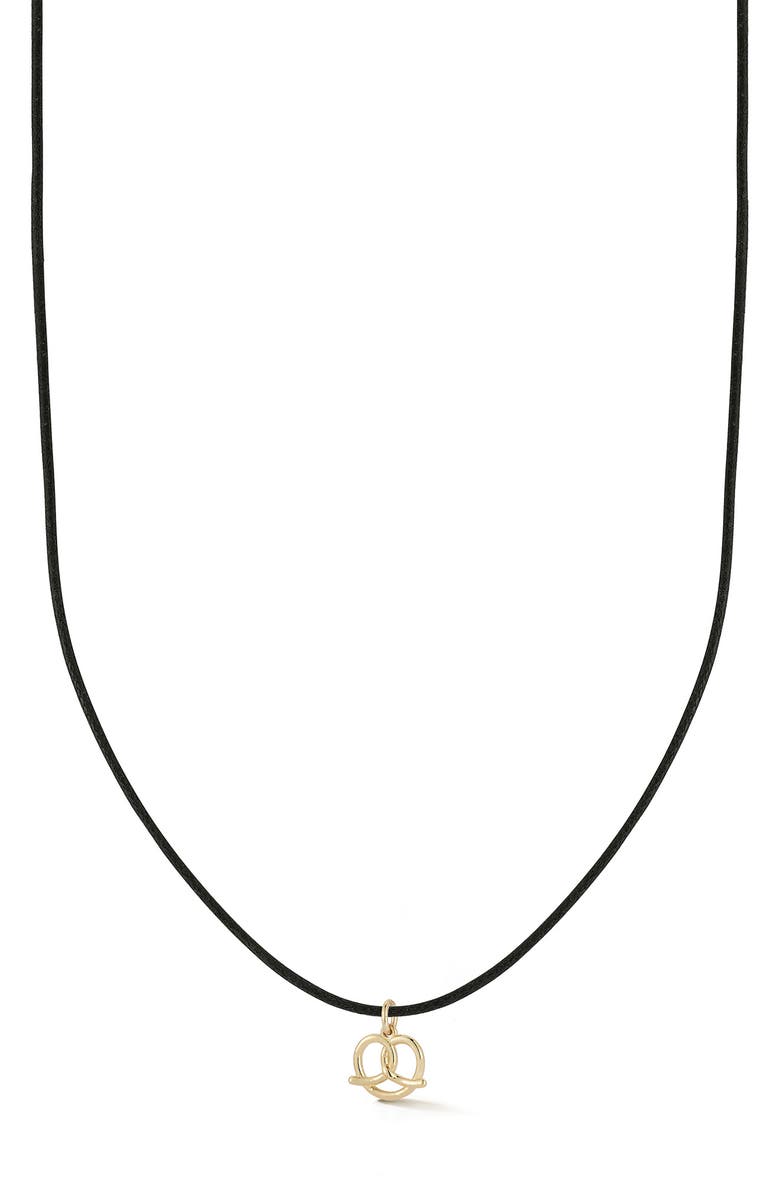 Ember Fine Jewelry Pretzel Pendant Necklace, Main, color, Gold