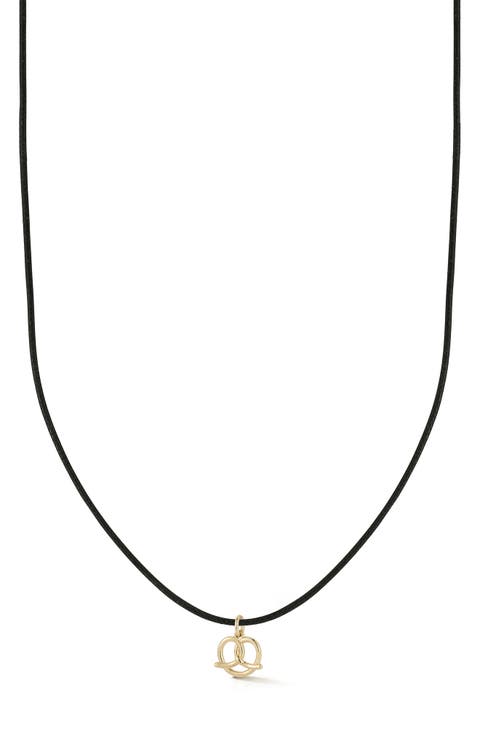 Pretzel Pendant Necklace