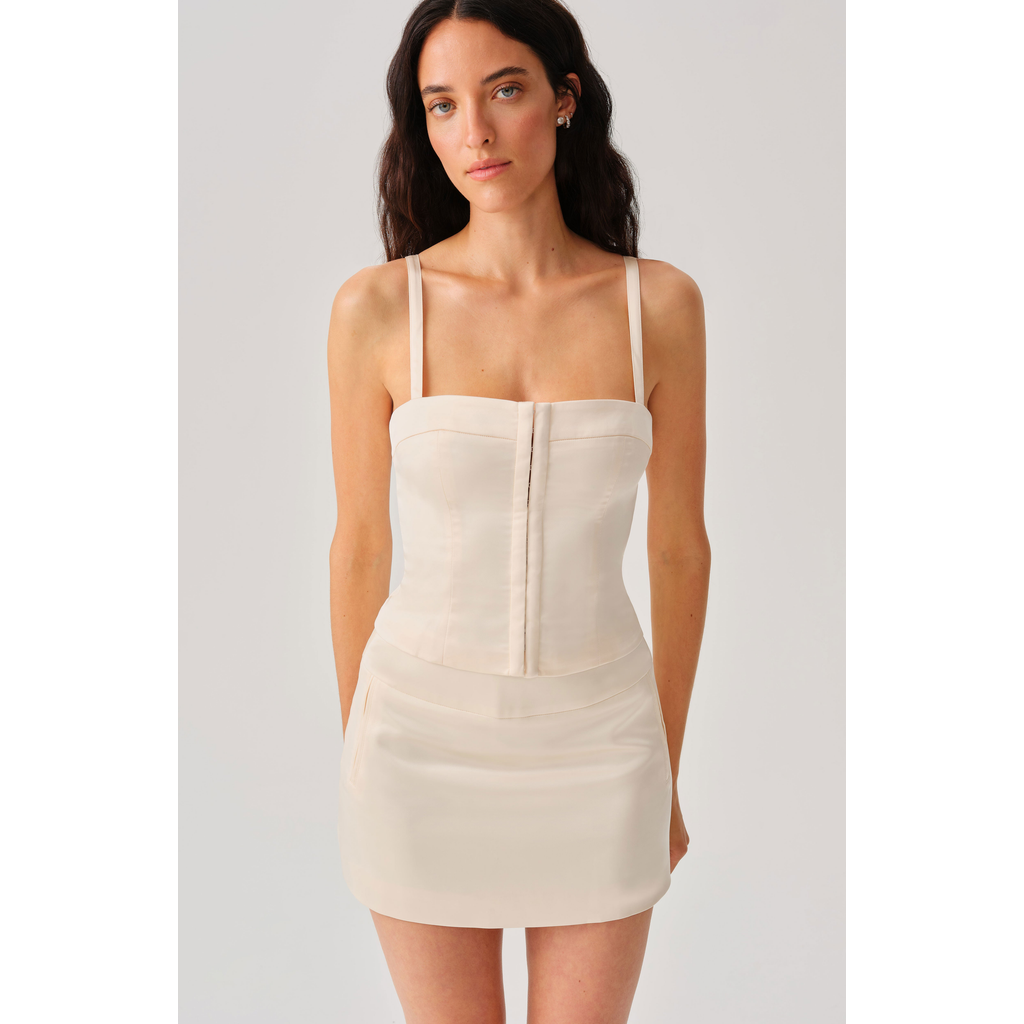 Leman Mercer Maya Corset In White