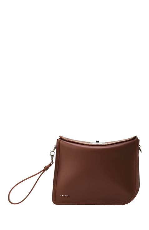 Compagnon Asymmetrical Leather Clutch Bag