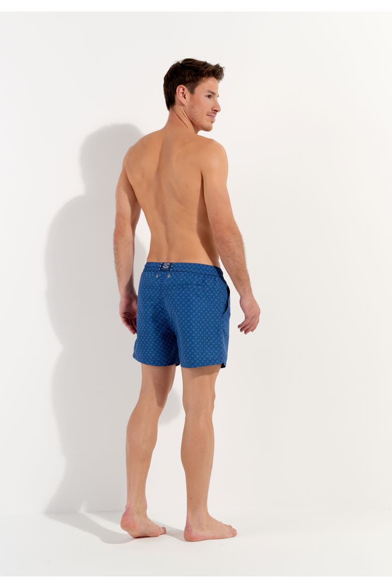 Hendaye Beach Boxer, Alternate, color, Blue Print
