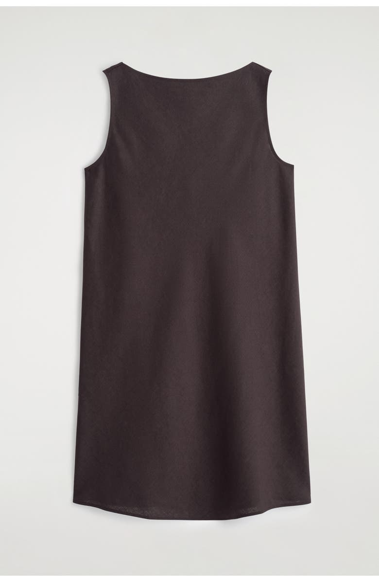 COS Tailored Linen Mini Dress, Alternate, color, Bordeaux