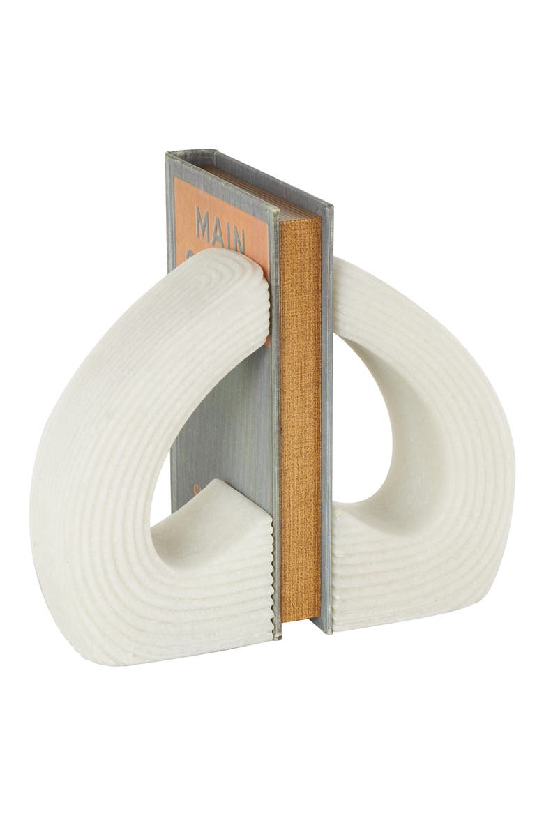Textured Bookends, Alternate, color, WHITE