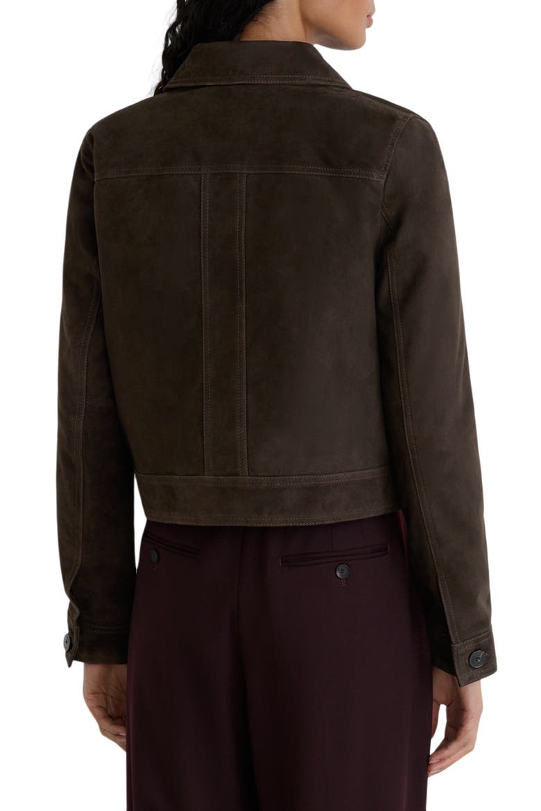 Callie Leather Jacket, Alternate, color, EBONY BROWN