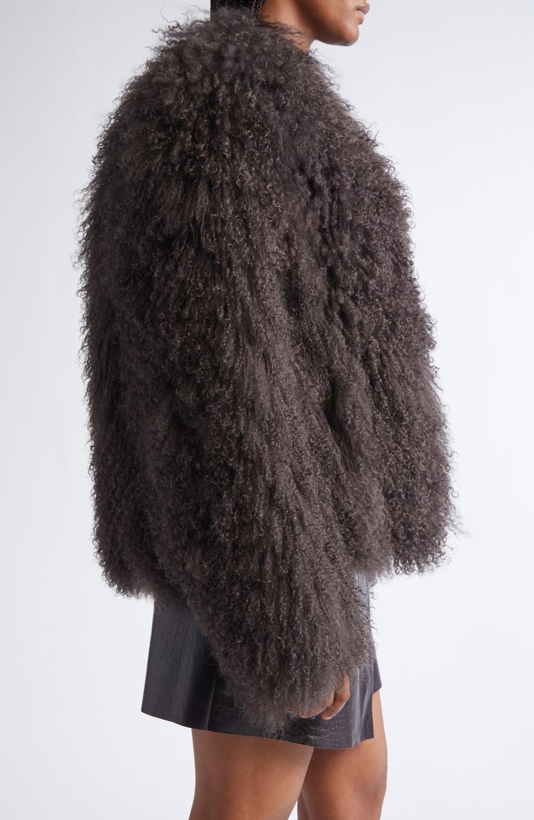 Stand Studio Curly Genuine Shearling Jacket, Alternate, color, Dark Grey