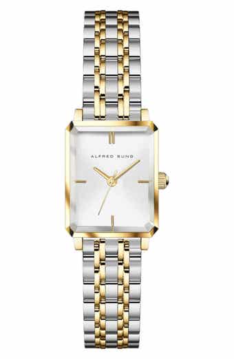 Alfred Sung Octavia Two-Tone Bracelet Watch, 19.5mm x 24mm