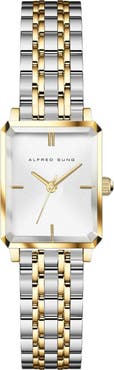 Alfred Sung Octavia Two-Tone Bracelet Watch, 19.5mm x 24mm