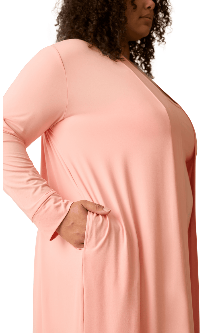 The Sunday Lounge Duster, Alternate, color, Sunset Pink