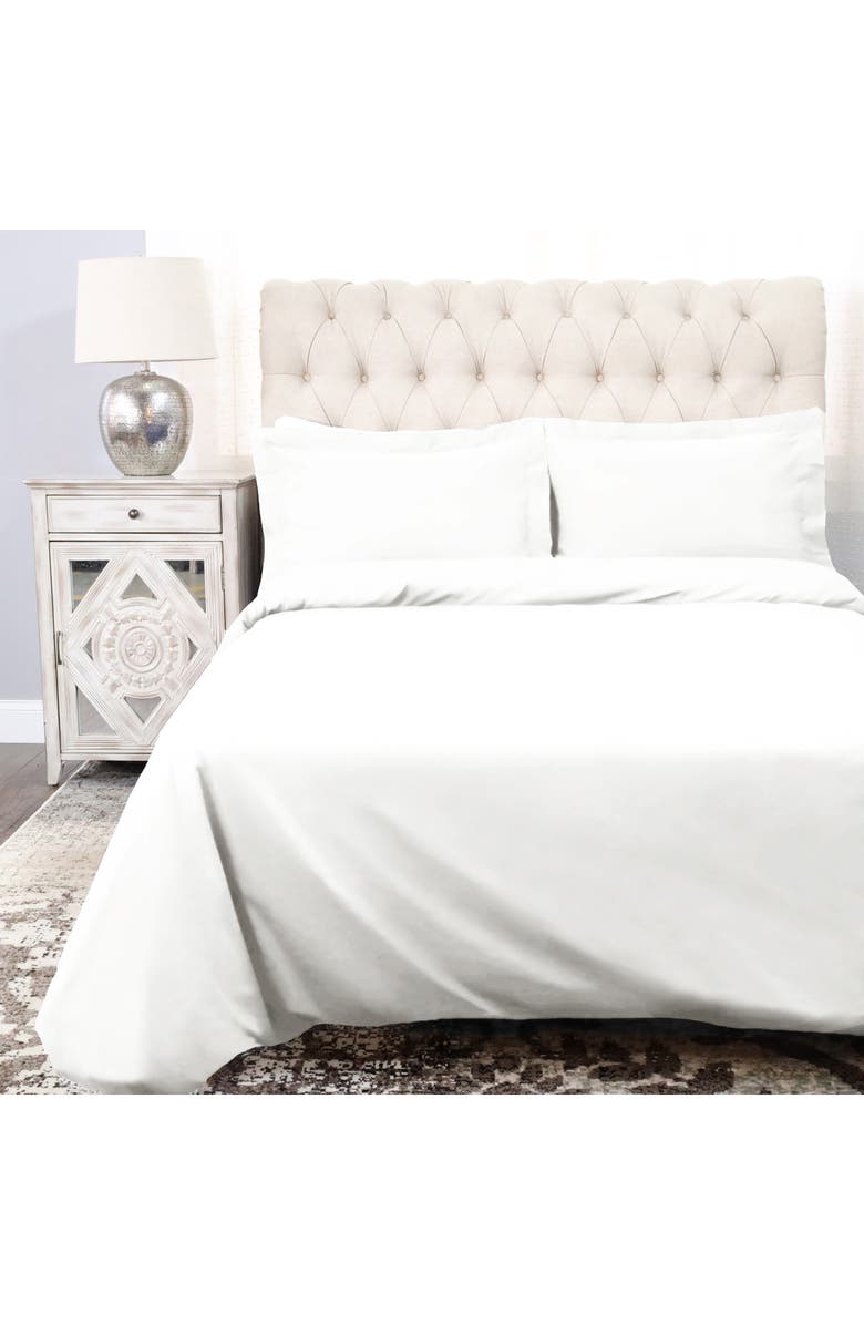 Superior Solid 300 Thread Count Sateen Duvet Cover & Shams Set, Alternate, color, White