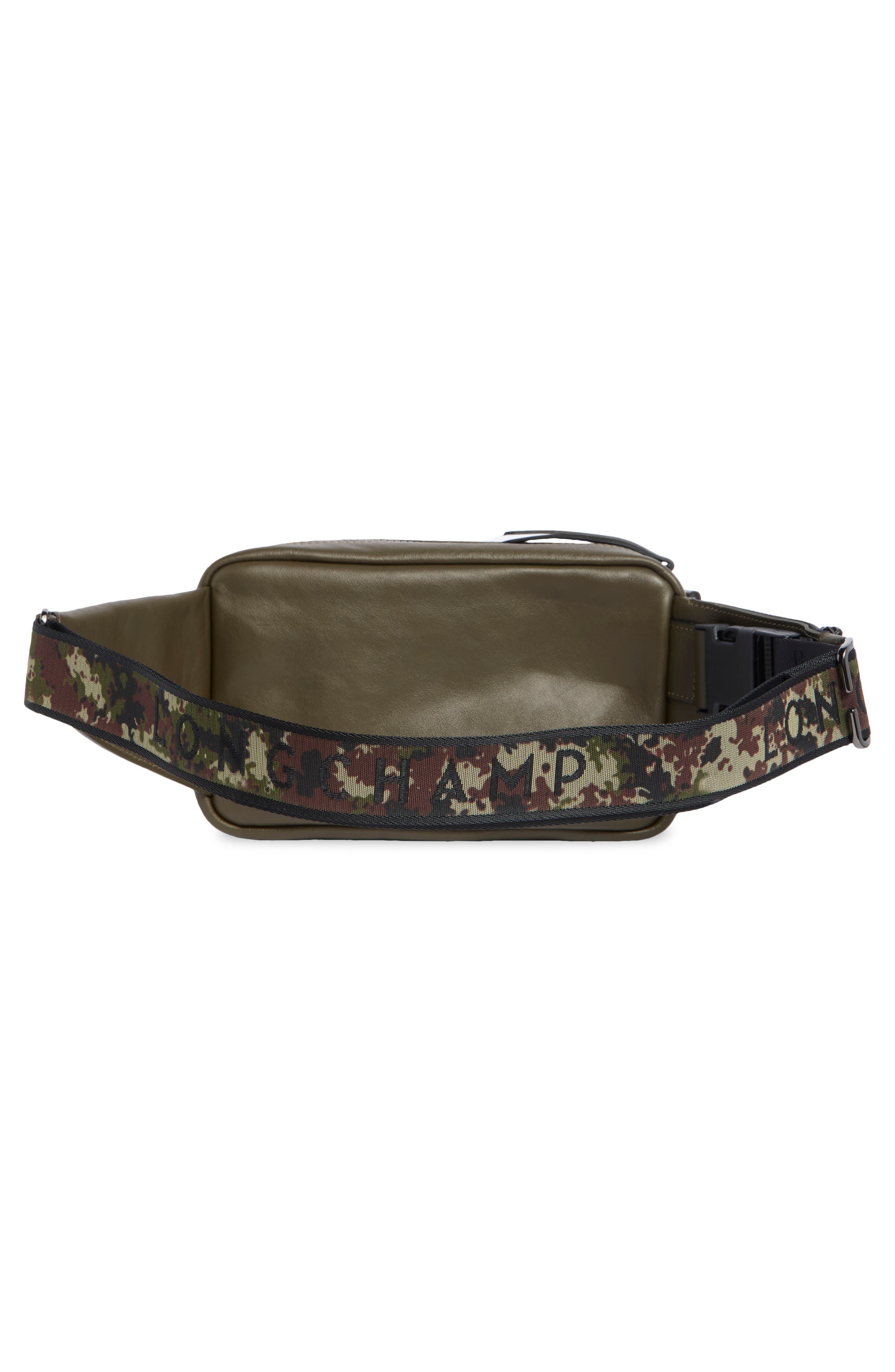 Longchamp LC3D Signature Leather Belt Bag, Alternate, color, Terra
