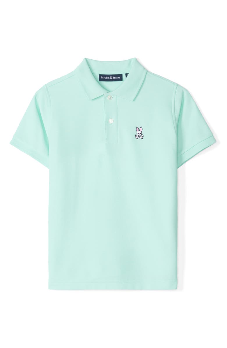 Psycho Bunny Kids' Classic Cotton Piqué Knit Polo, Main, color, 