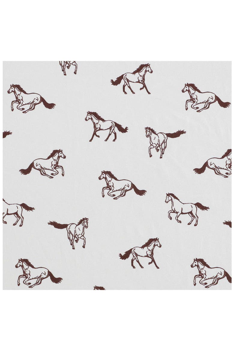 Wild Horses Print Microfiber Sheet Set, Alternate, color, MEDIUM BEIGE