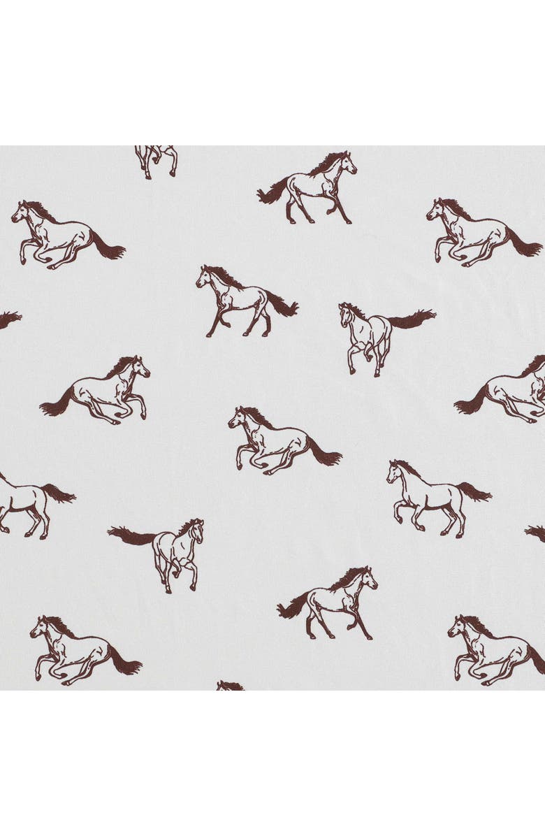 Wrangler Wild Horses Print Microfiber Sheet Set, Alternate, color, Medium Beige