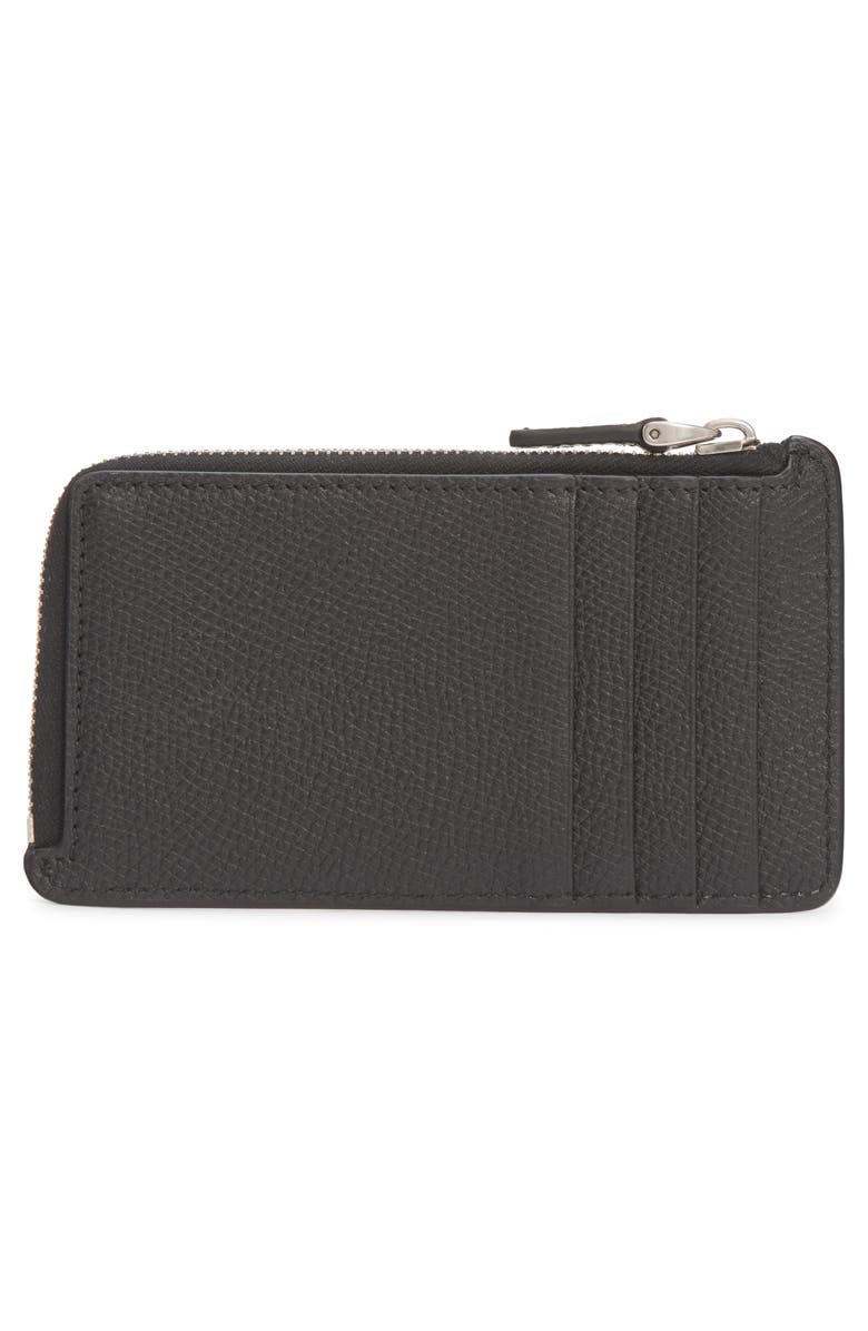 Valentino Garavani VLOGO Leather Coin Card Case, Alternate, color, Black