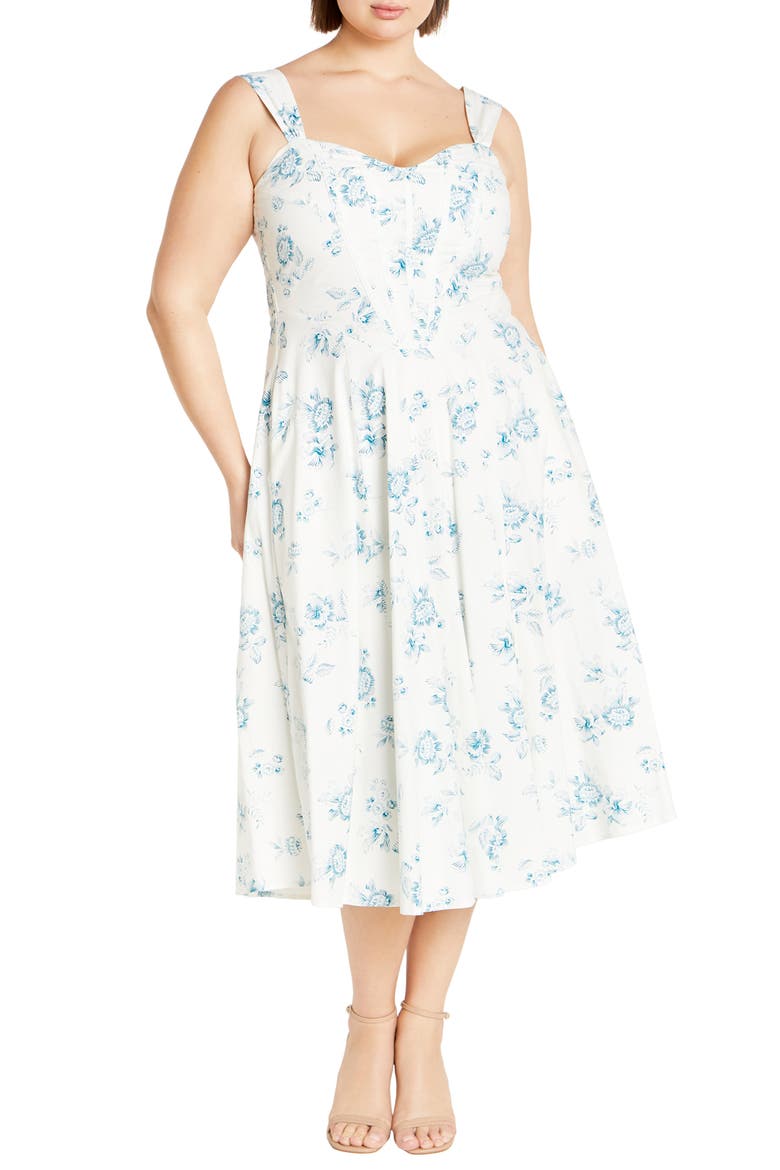 Marylou Print Sleeveless Midi Dress video