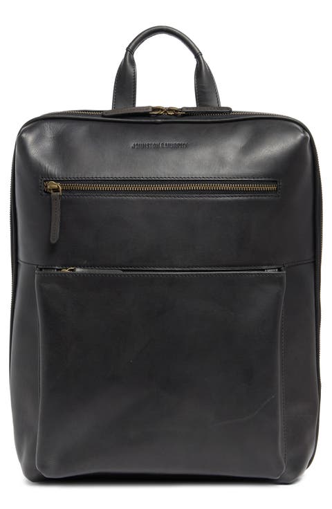 Waxy Leather Slim Commuter Backpack