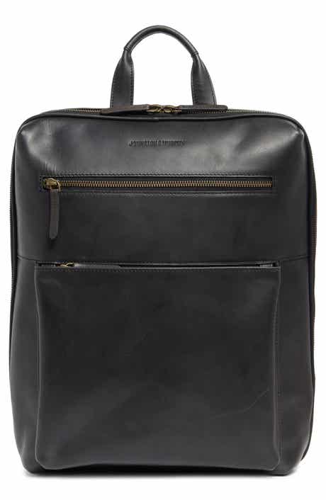 Johnston & Murphy Waxy Leather Slim Commuter Backpack