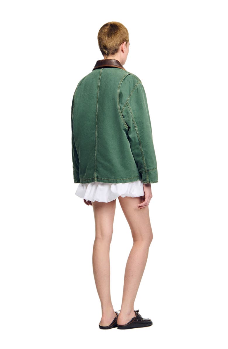 SANDRO Workwear jacket, Alternate, color, Dark Green