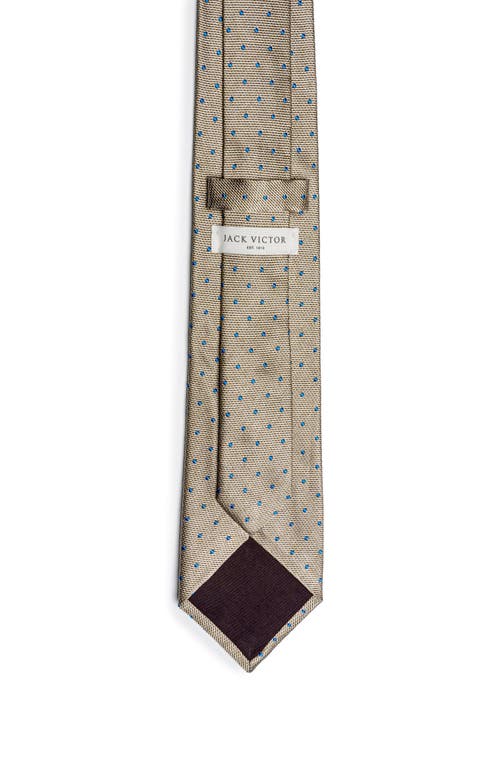 Jack Victor Metcalfe Neat Dot Silk Tie In Yellow