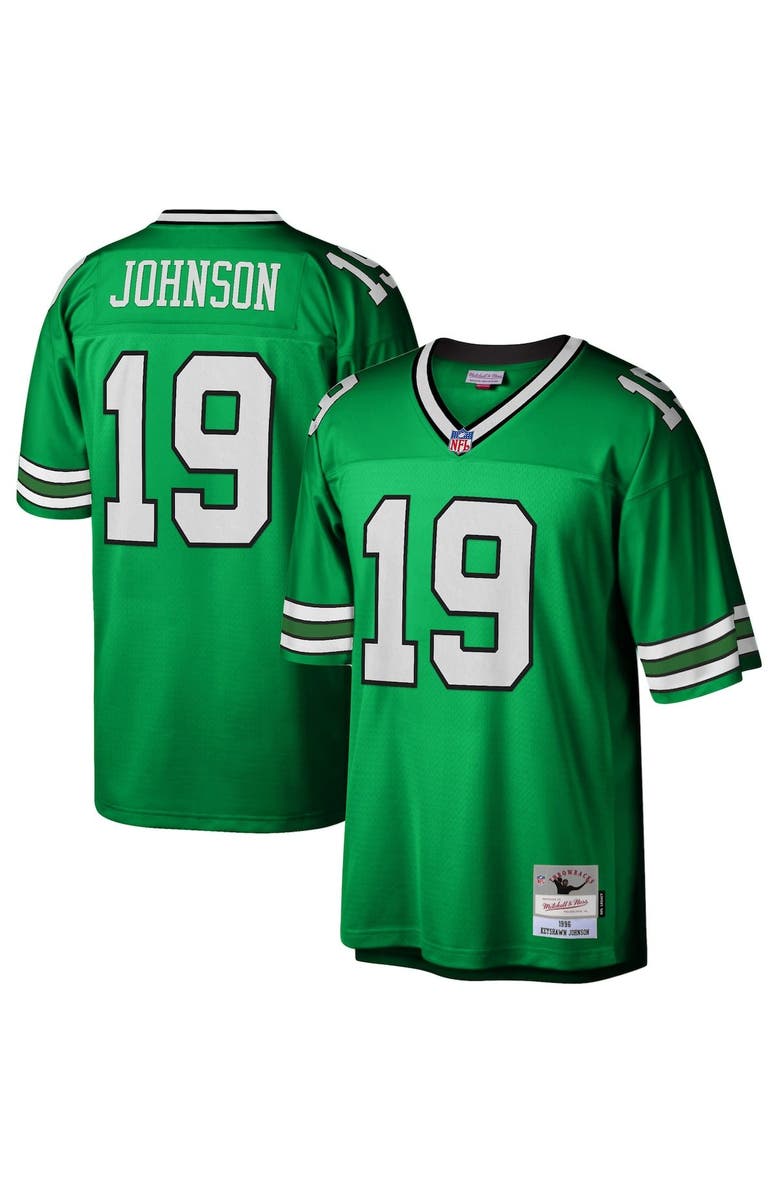 Mitchell & Ness Men's Mitchell & Ness Keyshawn Johnson Kelly Green New York Jets 1996 Legacy Replica Jersey, Main, color,